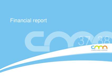 Financial report  Overall budget This document presents the financial report of the Campus Mare Nostrum Project in which you can find the summary of the estimated budget, in a global level, by type of expenditure and fu