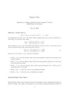 Convergence / Mathematical series / Summability theory / Ratio test / Series / Radius of convergence / Summation / Absolute convergence / Mathematical analysis / Mathematics / Calculus