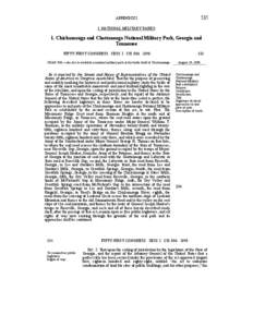 535  APPENDIX I I. NATIONAL MILITARY PARKS  1. Chickamauga and Chattanooga National Military Park, Georgia and