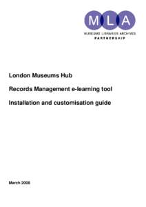 Records Management e-learning tool - Installation and customisation guide