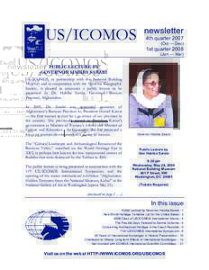 US/ICOMOS  newsletter 4th quarter[removed]Oct — Dec)