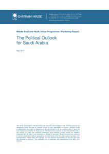 Middle East and North Africa Programme: Workshop Report  The Political Outlook