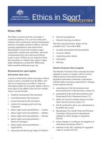 Microsoft Word - First edit Ethics Newsletter autumn _2_.doc