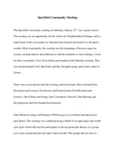 Spryfield Community Meeting