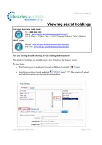 LADD - Viewing Serial Holdings