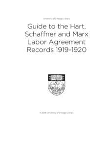 United Garment Workers / Hartmarx / Amalgamated Clothing Workers of America / Arbitration / Harry A. Millis / Economy of the United States / American Federation of Labor / UNITE HERE