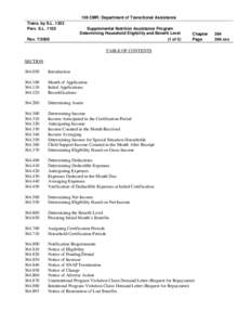 106 CMR: Department of Transitional Assistance Trans. by S.L[removed]Prev. S.L[removed]Rev[removed]Supplemental Nutrition Assistance Program