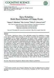 Cognitive Science–43 Copyright © 2014 Cognitive Science Society, Inc. All rights reserved. ISSN: printonline DOI: cogsNaive Probability: