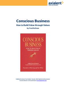 Conscious Business: Chapter 1