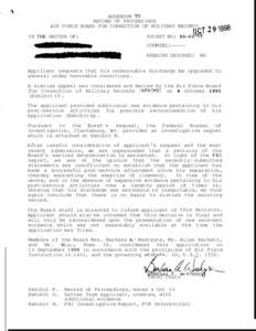ADDENDUM TO RECORD OF PROCEEDINGS AIR FORCE BOARD FOR CORRECTION OF MILITARY RECORDS QCT[removed]