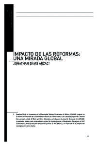 Capítulo Ii. lecciones de las reformas IMPACTO DE LAS REFORMAS: UNA MIRADA GLOBAL JONATHAN DAVIS ARZAC1