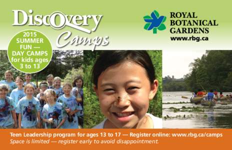 2015 SUMMER FUN — DAY CAMPS for kids ages 3 to 13