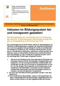 Städte- und Gemeindetag Mecklenburg-Vorpommern und Verband Bildung und Erziehung Landesverband Mecklenburg-Vorpommern