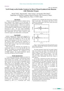 Photon Factory Activity Report 2004 #22 Part BChemistry 10B, 12C/2003G092  XAFS Study on Re/Zeolite Catalysts for Direct Phenol Synthesis from Benzene