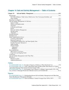 Chapter 19. Salt and Salinity Management — Table of Contents  Chapter 19. Salt and Salinity Management — Table of Contents Chapter 19.  Salt and Salinity Management ...................................................