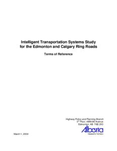 Intelligent Transportation Systems (ITS) Study for the Ring Roads - Terms of Reference