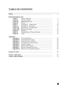 TABLE OF CONTENTS Preface ...................................................................................................................... 3  Financial Standards Code