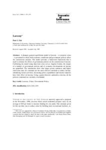 Econ. Gov: 157–179  c Springer-Verlag 2000   Larceny