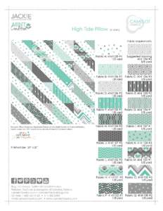 OTHER TOOLS & SUPPLIESyard of quilt batting (58” wide) - 20” square pillow formletter-sized sheet of clear plastic or acetate for templates - sewing machine & coordinating thread - rotary cutter & mat