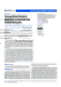 Central  Annals of Sports Medicine and Research Research Article