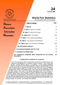 24 October 2008 World Fire Statistics  International Association for the