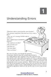 1 Understanding Errors 