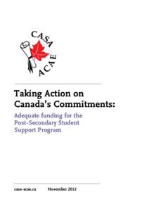 Taking Action on Canada’s Commitments: Adequate funding for the Post-Secondary Student Support Program