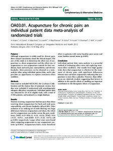 Vickers et al. BMC Complementary and Alternative Medicine 2012, 12(Suppl 1):O9 http://www.biomedcentral.com[removed]S1/O9