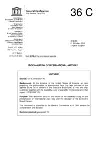 36 C 36 C[removed]October 2011 Original: English  Item 5.29 of the provisional agenda