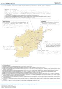 as of October 1, 2014  Afghanistan Maps of JICA Major Projects (P)Technical Cooperation