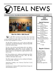 TEAL NEWS ASSOCIATION OF B.C. TEACHERS OF ENGLISH AS AN ADDITIONAL LANGUAGE JUNE[removed]JUNE