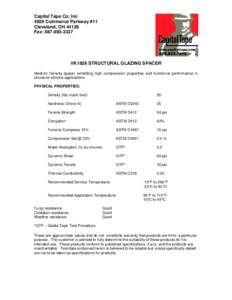 VK1826 STRUCTURAL GLAZING SPACER