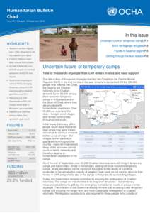 Humanitarian Bulletin Chad Issue 05 | 1 August - 30 September 2014 In this issue