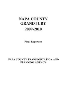 NAPA COUNTY GRAND JURY[removed]Final Report on  NAPA COUNTY TRANSPORTATION AND