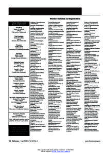 Member Societies and Organizations Academy of Natural Sciences of Philadelphia American Arachnological Society President