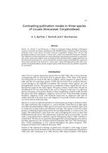 207  Contrasting pollination modes in three species