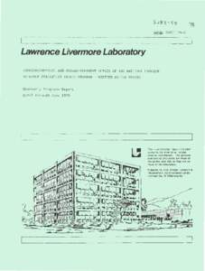 Lawrence Livermore Laboratory HYDROGEOCHEMICAL AND STREAM-SEDIMENT SURVEY OF THE NATIONAL URANIUM RESOURCE EVALUATION (NURE) PROGRAM Q u a r t e r l y P r o g r e s s Report A p r i l t h r o u g h J u n e 1976