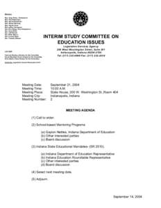 Members Rep. Greg Porter, Chairperson Rep. Paul Robertson Rep. David Orentlicher Rep. Robert Behning Rep. Phyllis Pond