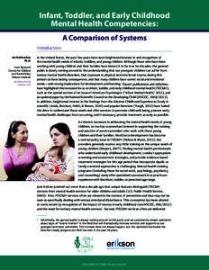 Mental health / Infant mental health / Competence / Mental health professional / Erikson Institute / Mental disorder / Early childhood intervention / Health care provider / WestEd / Psychiatry / Human resource management / Health