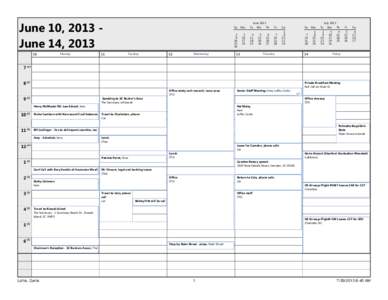 Microsoft Outlook - Weekly Calendar Style