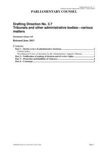 Government of Australia / Ministry of Justice / Australian administrative law / Tribunal / Appeal / Franks Report / Human Rights Review Tribunal / Law / Government / Administrative Appeals Tribunal