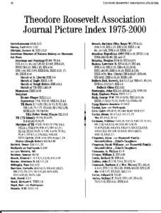 40  THEODORE ROOSEVELT AsSOCIATION JOURNAL Theodore Roosevelt Association Journal Picture Index[removed]