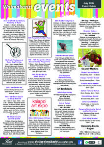 July 2014 Event Guide 2nd – 3rd North Canterbury Academy of Music