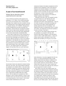 Microsoft Word - A year of surround sound USL.doc