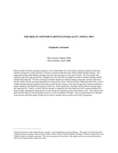 Economics / Distribution of wealth / Economic inequality / Employment compensation / Current Population Survey / Economic mobility / Labour economics / Income inequality in the United States / Male–female income disparity in the United States / Income distribution / Socioeconomics / Income in the United States