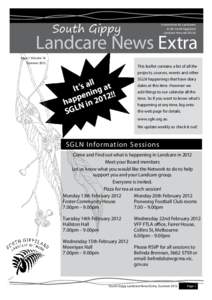 South Gippy  A newsletter for Landcarers in the South Gippsland Landcare Network (SGLN)