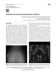 169  Editöre Mektup / Letter to the Editor DOI: todTurk J Osteoporos 2016;22:169-70