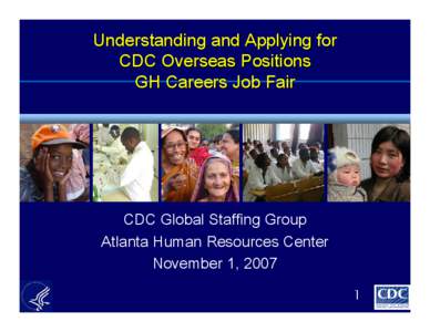 Understanding and Applying for CDC Overseas Positions GH Careers Job Fair CDC Global Staffing Group Atlanta Human Resources Center