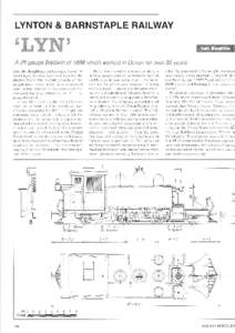 LYNTON & BARNSTAPLE RAILWAY  *EkKHW-F A 2ft gauge Baldwin of 1B9B which worked rn Devon for over 35 years. F{ed tha daliahtfrrllrr Prrrorrnln