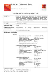 C05 - MACHINE DE TRACTION ZWICK Z150